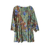 Attitudes by Renee 4X Tropical Print Tunic Top with Pockets