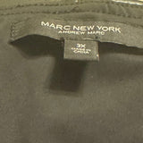Marc New York Faux Leather Pull-On Pants 3X Black