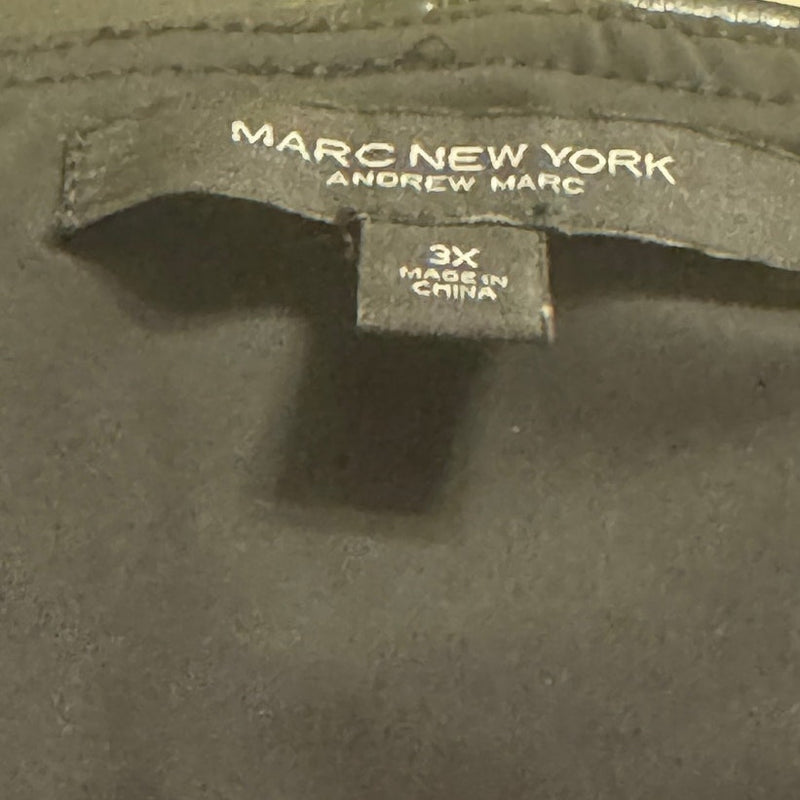 Marc New York Faux Leather Pull-On Pants 3X Black