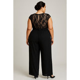 Worthington Black Lace & Chiffon Wide-Leg Plus Size Jumpsuit – Size 22W