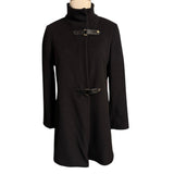 Lauren Ralph Lauren Black Buckle-Tab Coat | Size 14 | Fully Lined
