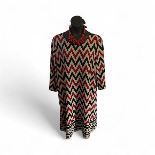 Bold Chevron Sheath Dress 3X – Fall Ready Chic