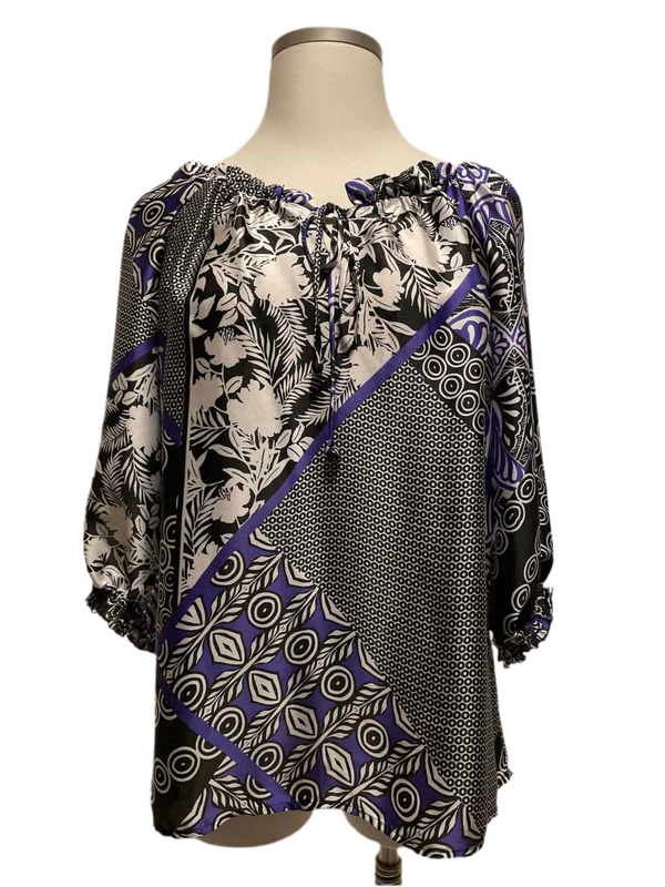 Size 20W investments Black Print Casual Top