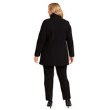 Lauren Ralph Lauren Black Buckle-Tab Coat | Size 14 | Fully Lined