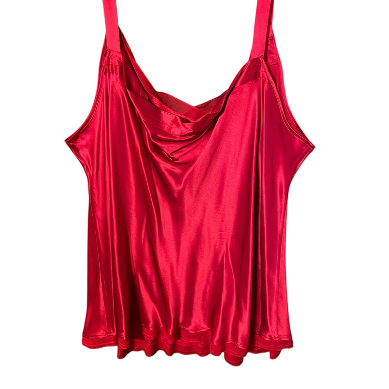 Resume Woman Ruby Red 100% Silk Bias-Cut Tank Top 3X