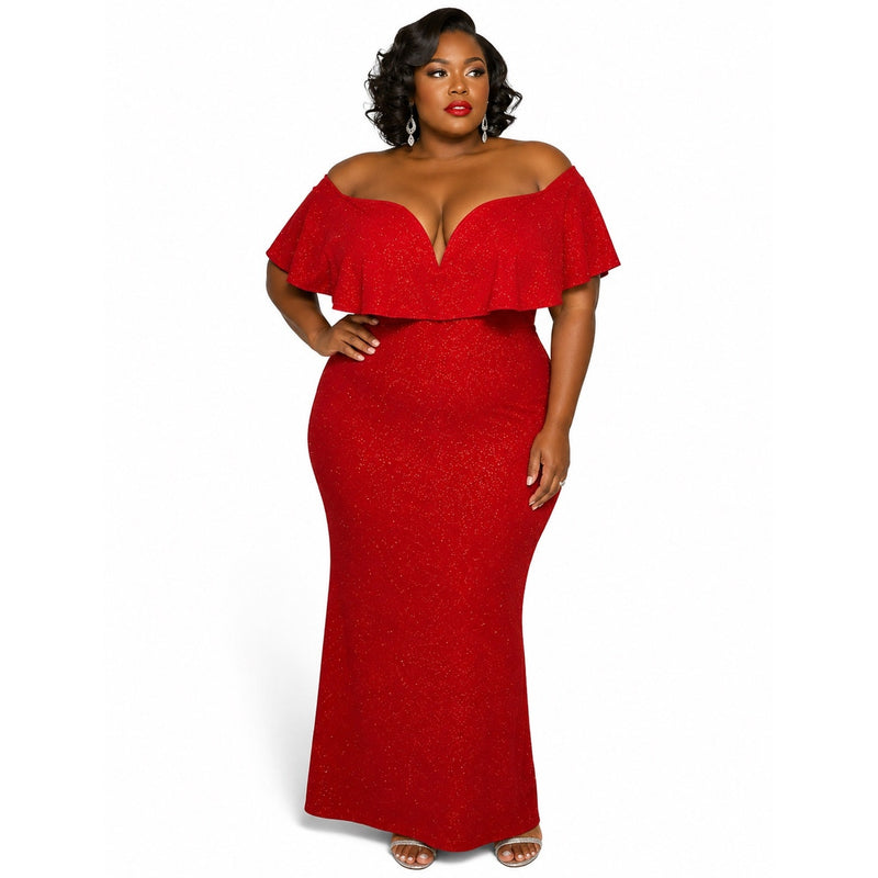 size red evening dresses Symphony 3X Long Dress This stunning gown features size-womens-clothing_:10 See Sofia Vergara's 2025 style: textured