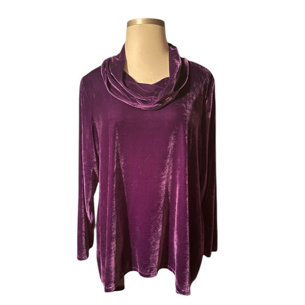 Velvet Dream: Radiant Purple Tunic Top - Size 3x by Coldwater Creek