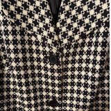 Judith Hart Black Ivory Knee-Length Coat 22W Fully Lined