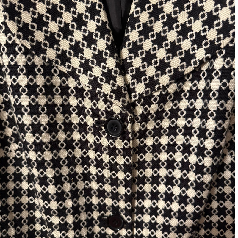 Judith Hart Black Ivory Knee-Length Coat 22W Fully Lined