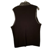Chico’s Size 3 (14-16) Quilted Scroll Puffer Front & Knit Back Vest NWT