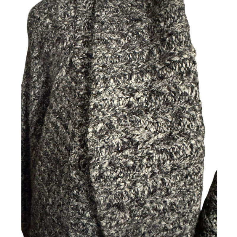 Talbots Black Ivory Cocoon Cardigan 3X – Cozy Knit Open Front