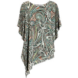 Premise Paisley Asymmetrical Tunic Top Size Large Flowy Boho Career Chic - Style Plus Consignment Boutique