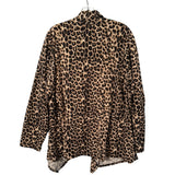 Bobeau 3X Leopard Animal Print Knit Jacket One Button Stretch Blazer