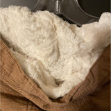 Sonoma 3X Hooded Corduroy Jacket Sherpa Hood Plaid Lining Zip Front