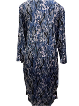 Miss Tina Size 26/28 Navy Print Dress