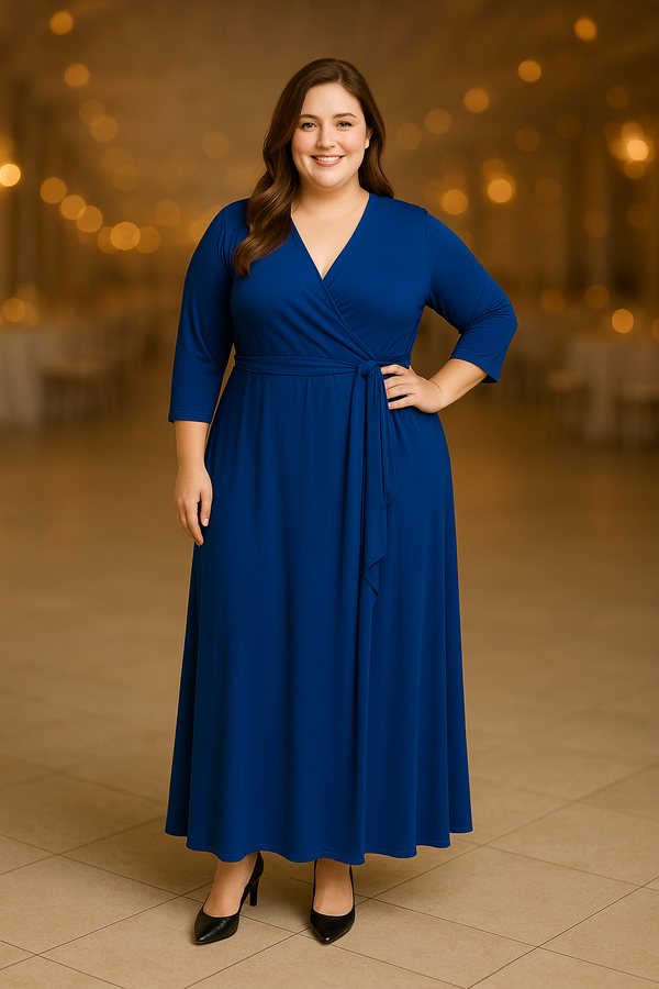 Janette Plus Size 1X Royal Blue Dress