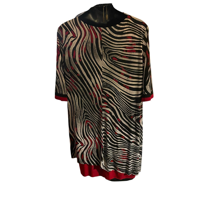 Madison Leigh 24W Bold Zebra Print Dress – Chic Fall Style
