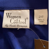 Women with Control Long Sleeve Shirttail Hem Sheath