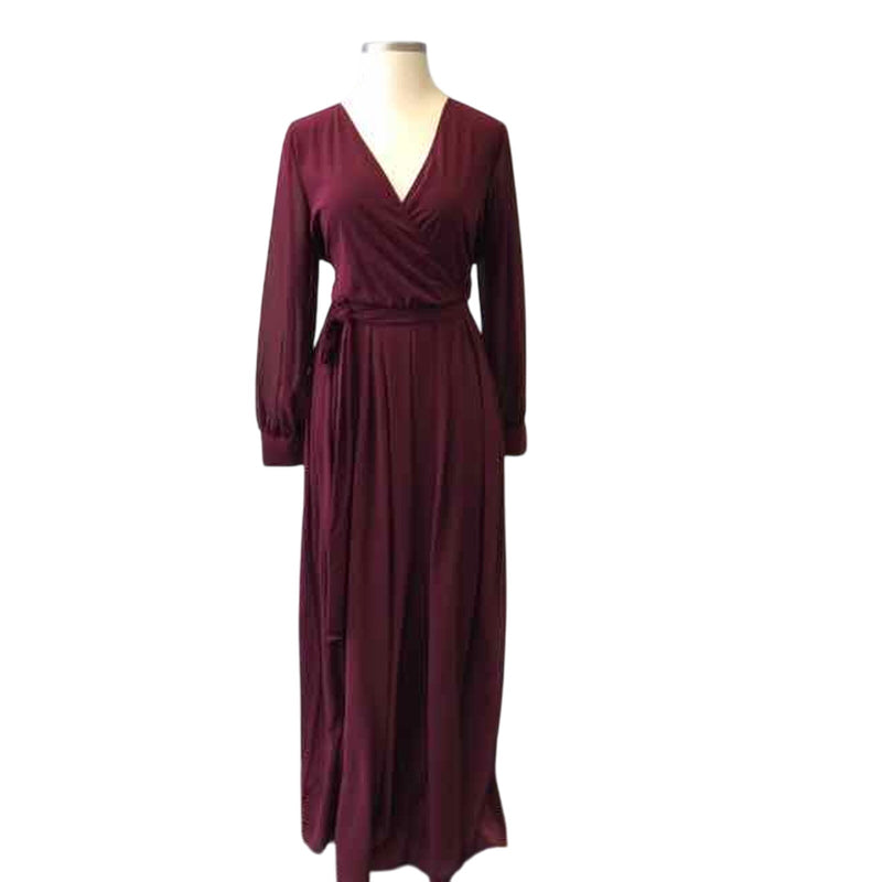 Ricarica Size 1X Merlot Evening Long Dress