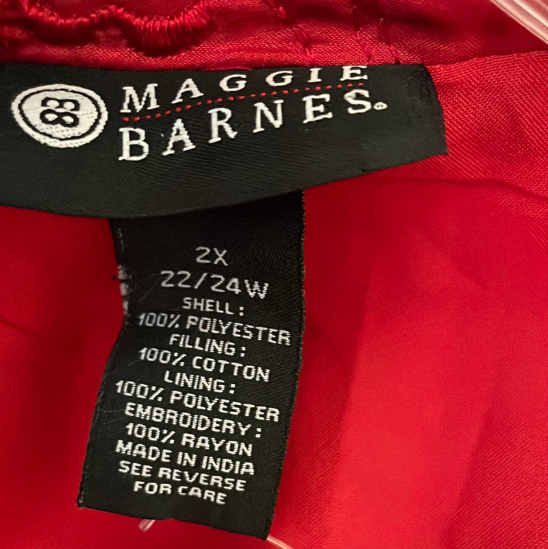 MAGGIE BARNES Size 22/24 Red Casual Jacket