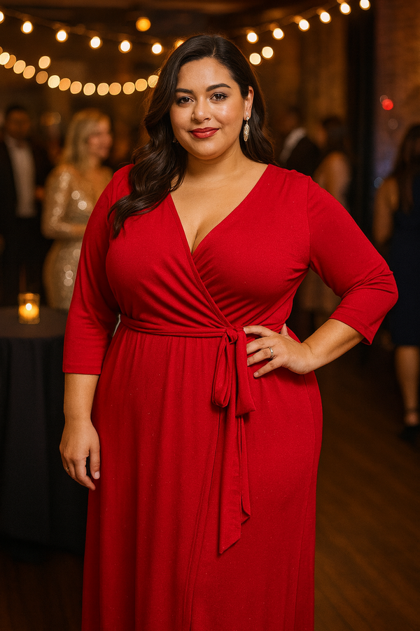 Style Plus Boutique Size 1X Red Evening Long Dress