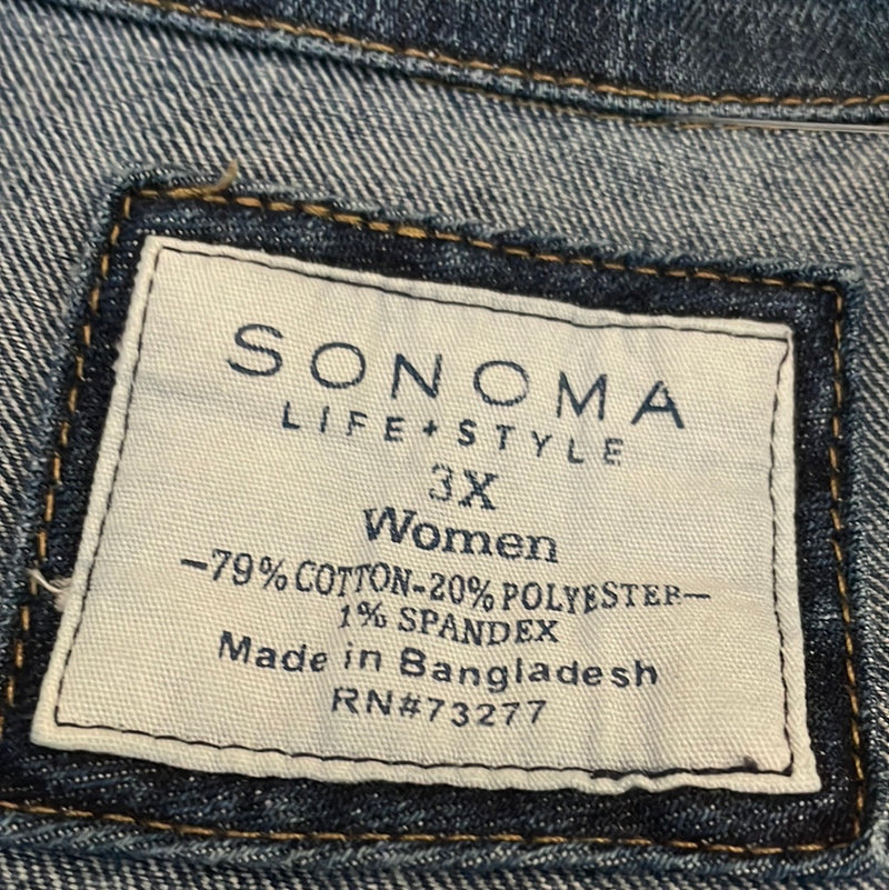 Sonoma Size 3X Denim Casual Jacket