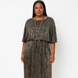 See N Be Seen Size 1X Black Print Evening Long Dress