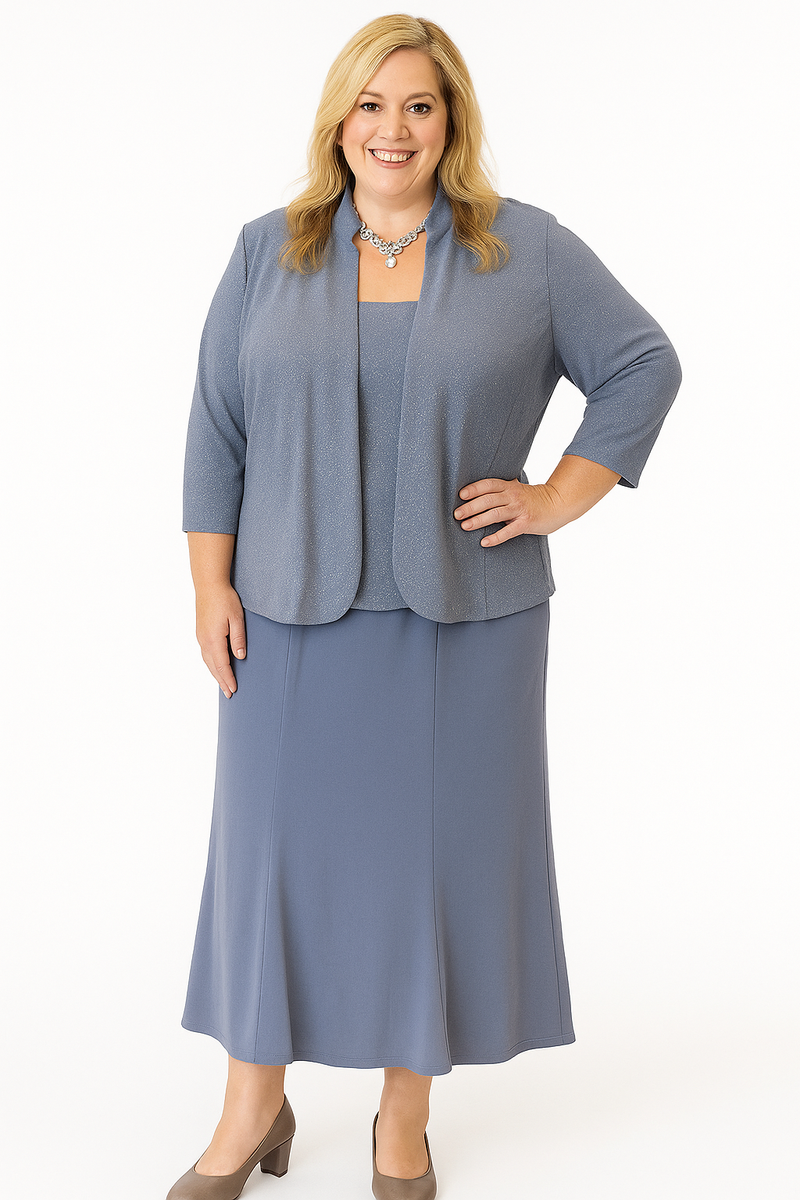 Alex Evenings Size 16 Blue Evening Long Dress