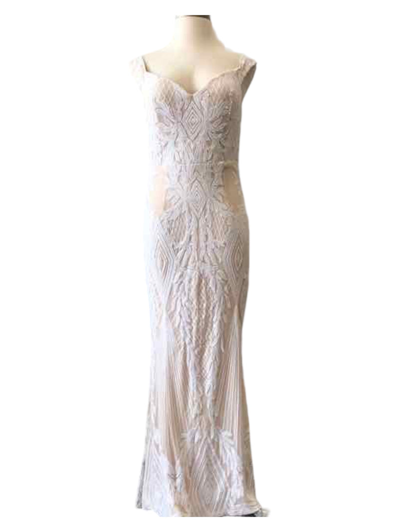 consignment shops evening dresses Style Plus Boutique Size 2X White Evening Long Dress