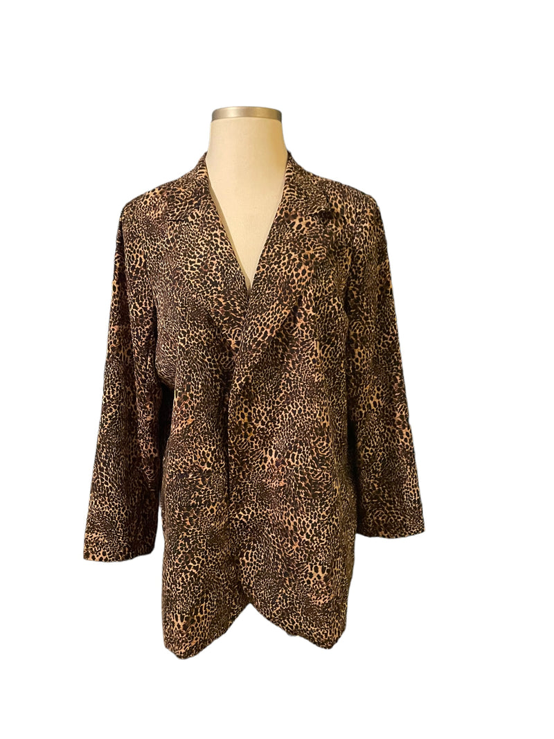 Diane Gillman Size 2X Brown Casual Jacket