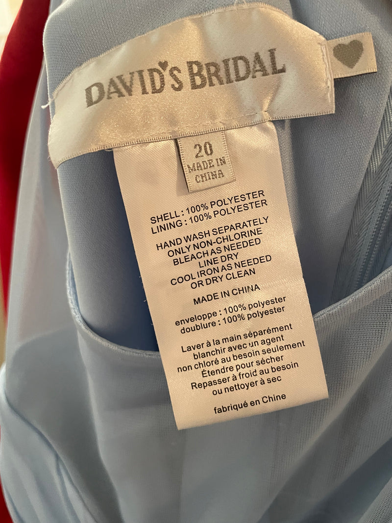 davids bridal Size 20 Powder Blue Evening Long Dress