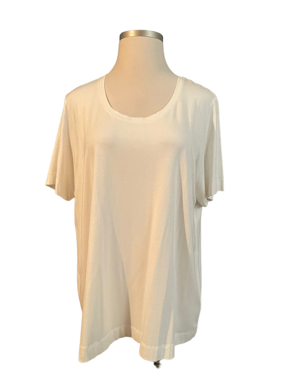 Size XXL marina rinaldi Ivory Casual Top - Style Plus Consignment Boutique
