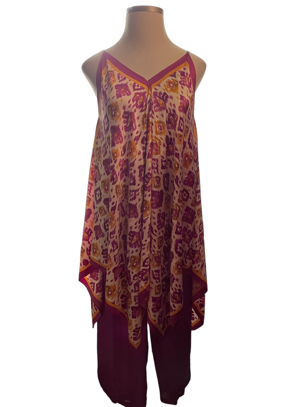 Size One Size Fashion Plum Print Casual Top