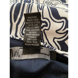 INC Plus Size 3X Navy & White Scroll Print Dress – Boat Neck, 3/4 Sleeve, 38” Length