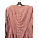 Lane Bryant Ultra Suede Peplum Jacket 24W Pink Zip Front