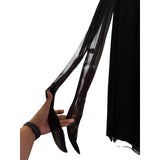 MSK Woman Chiffon Overlay Palazzo Pants 1X Black Wide Leg Evening Pants