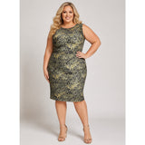 Dana Kay 22W Animal Print Sheath Dress Hidden Back Zipper - Style Plus Consignment Boutique