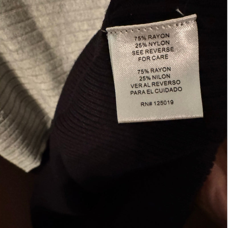 Joseph A Plus 3X Ribbed Knit Empire Waist Sweater Gray & Black Chic