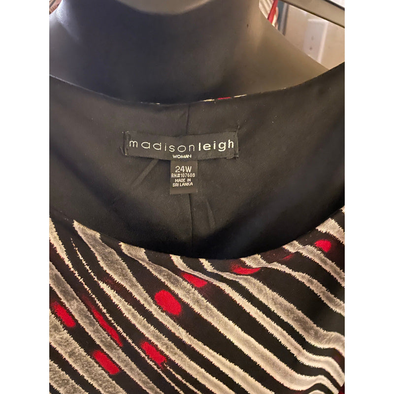 Madison Leigh 24W Bold Zebra Print Dress – Chic Fall Style