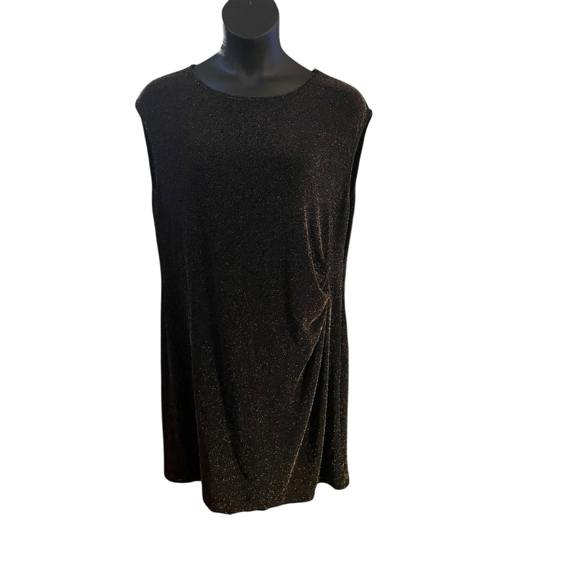 MSK Woman Black & Gold Glitter Stretch Cocktail Dress 24W – Style Plus Consignment Boutique