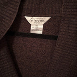 Misook Chocolate Brown Tunic Cardigan with Black Trim – Size 3X