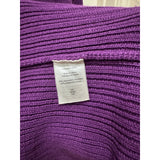 Coldwater Creek XL Rich Purple Ribbed Knit Midi Sweater Dress Stretch