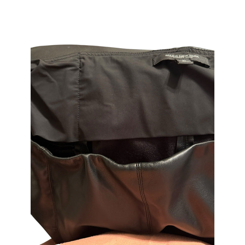 Marc New York Faux Leather Pull-On Pants 3X Black