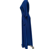 Janette Plus Size 1X Royal Blue Long Sleeve Jersey Knit Dress - Style Plus Consignment Boutique
