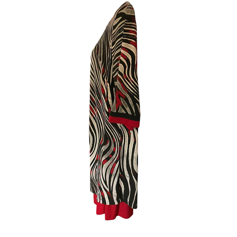 Madison Leigh 24W Bold Zebra Print Dress – Chic Fall Style