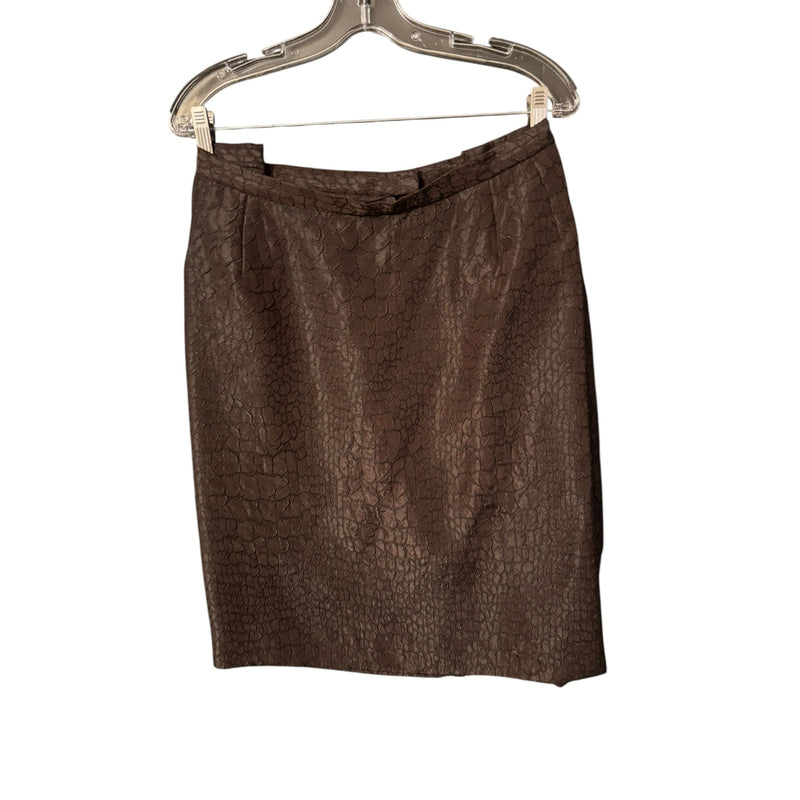 Leslie Fay Chocolate Brown Skirt Suit Set 2-Piece Plus Size Classic