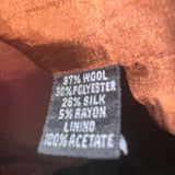 Ellen Tracy 16W Copper Floral Brocade Zip Jacket with Slant Pockets