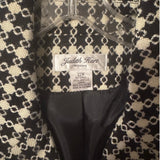 Judith Hart Black Ivory Knee-Length Coat 22W Fully Lined