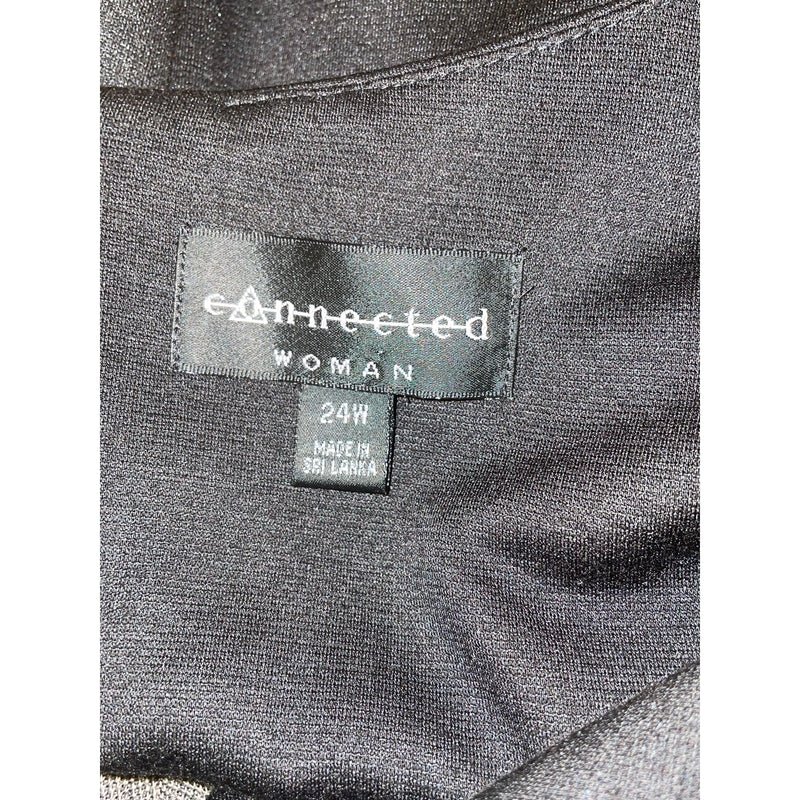 Connected Woman Chevron Panel Black & Tan Career Dress 24W