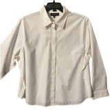 Jones New York Non-Iron White Button-Front Shirt 3X Classic Cotton Style